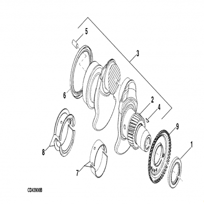 Group 47: Crankshaft, continued  第47組：曲軸，&amp;ldquo;GM93289,&amp;rdquo;&amp;ldquo;GM93285,&amp;rdquo;&amp;ldquo;GM91650,&amp;rdquo;&amp;ldquo;GM85414,&amp;rdquo;&am