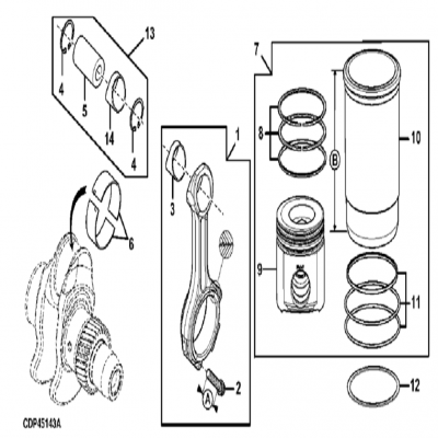 Group 48: Piston and Connecting Rod, continued  第48組：活塞和連桿，“GM93289,”“GM93285,”“GM91650,”“GM85414,”“GM85412,”“GM85410,”“GM